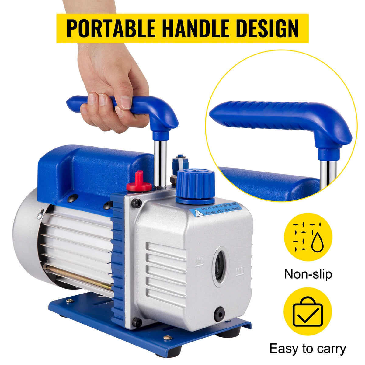Pompe à vide de réfrigération à un étage 3CFM 1/4HP