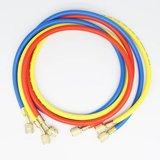 Jeu de flexibles de manomètre pour réfrigérant R410a, filetage 1/4 "SAE-5/16 SAE