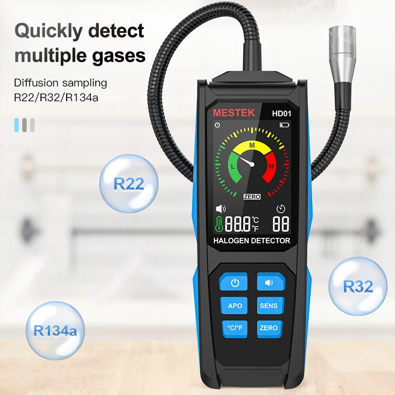 Détecteur de Fuite Réfrigérant Pro – R22/R32/R134a