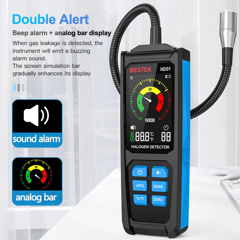 Détecteur de Fuite Réfrigérant Pro – R22/R32/R134a