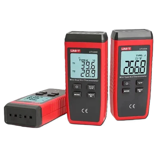 Thermomètre Industriel UT320A/UT320D – Double Sonde K/J Haute Précision
